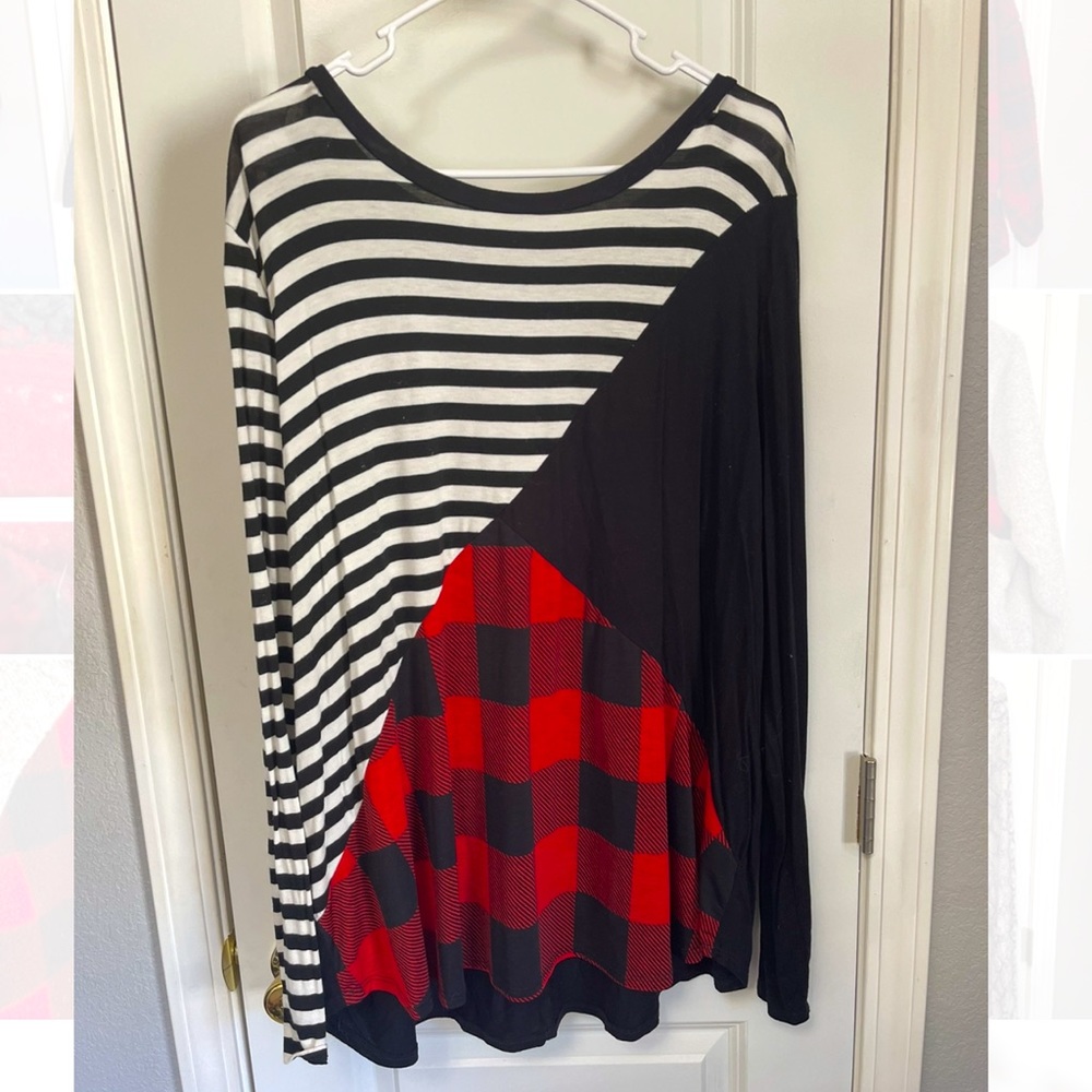 BUFFALO PLAID BLOCK LONG SLEEVE